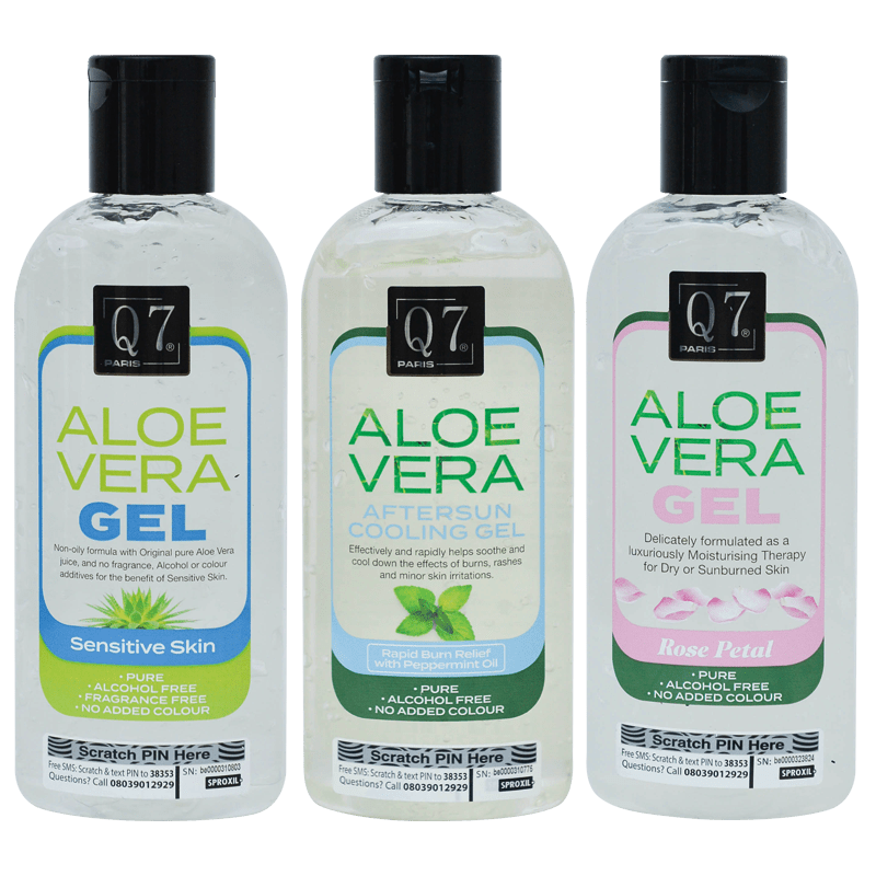 Q7Paris Aloe Vera Gel Range Q7Paris Aloe Vera Gel Range