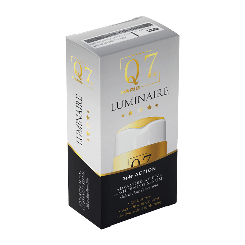 Q7Paris Luminaire 3ple Action Advanced Active Lightening Serum: Oily & Acne-Prone Skin – 30ml Q7Paris Luminaire 3ple Action Advanced Active Lightening Serum: Oily & Acne-Prone Skin – 30ml